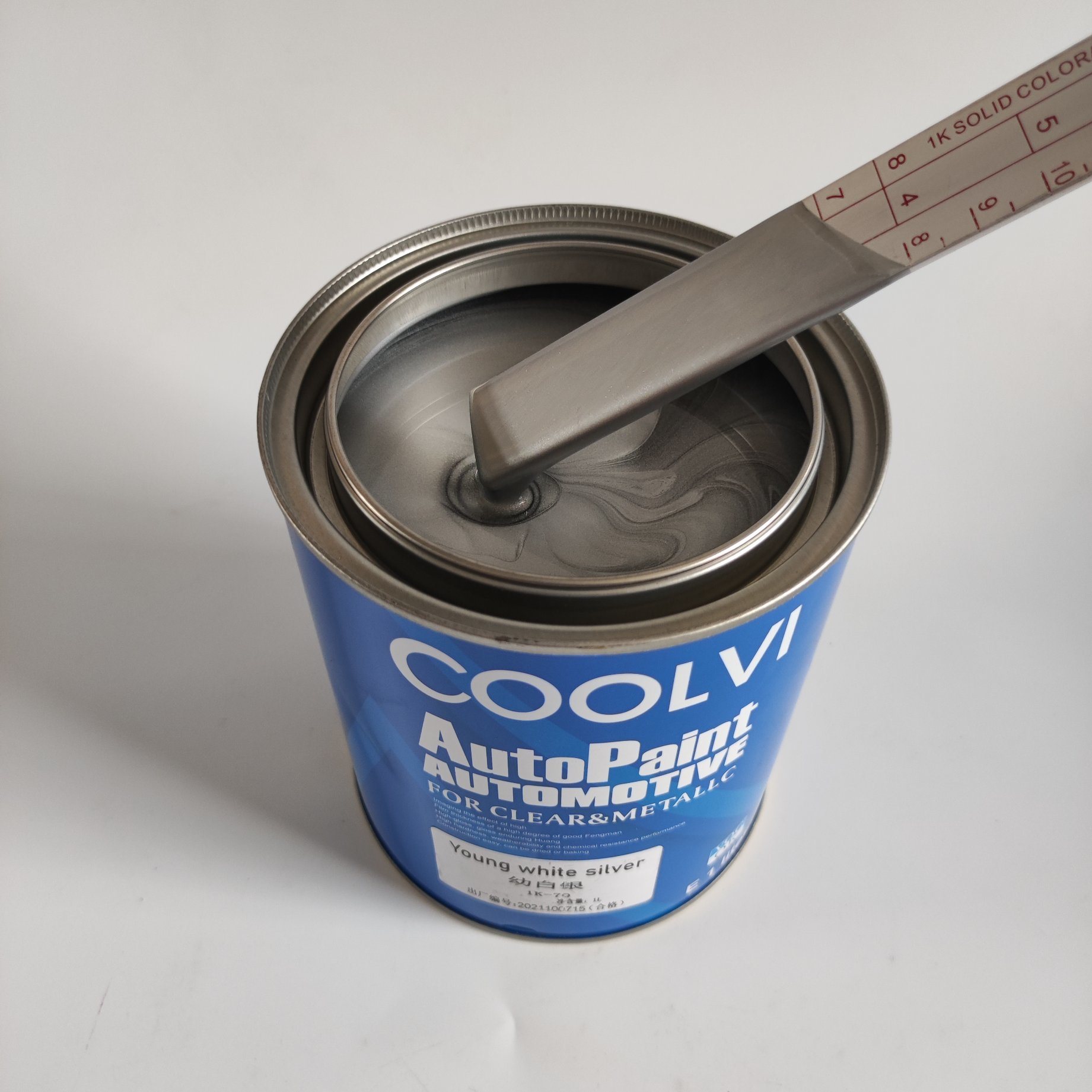 ថ្នាំលាប Acrylic Silver Powder Toned Car Spray Paint 1K Primer